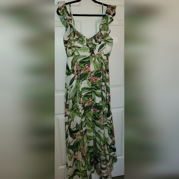 Floral Green Maxi Dress - Picture 3 of 5